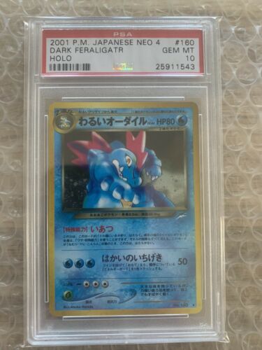 Pokemon Japanese Neo 4 Dark Feraligatr Holo PSA 10