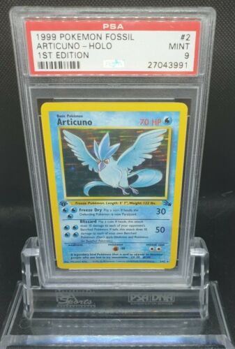 PSA 9 MINT ARTICUNO 262 1ST EDITION FOSSIL POKEMON HOLO RARE CARD