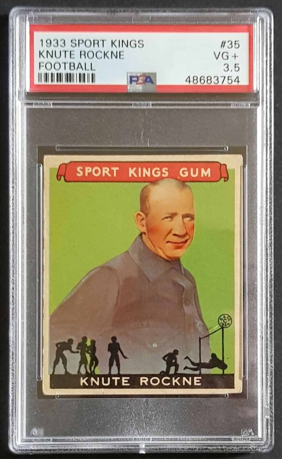 1933 Goudey Sport Kings 35 Knute Rockne football PSA 35 VG