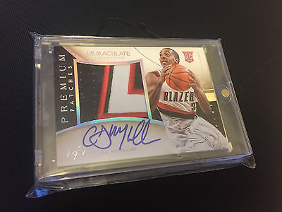 201314 immaculate RPA cj mccollum 11 very rare auto rc patch