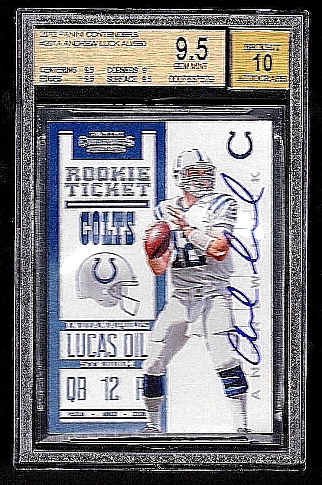 2012 SP Authentic ANDREW LUCK Auto RC BGS 9510 Gem Mint SP Autograph BV 2000