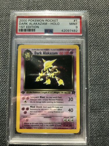 Pokemon Dark Alakazam PSA9 First Edition Team Rocket