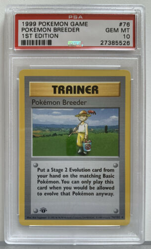 PSA 10 First 1st Edition Pokemon Breeder