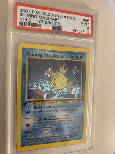 1st Edition Shining Magikarp PSA 9 Mint  Neo Revelation 6664 Pokemon Card