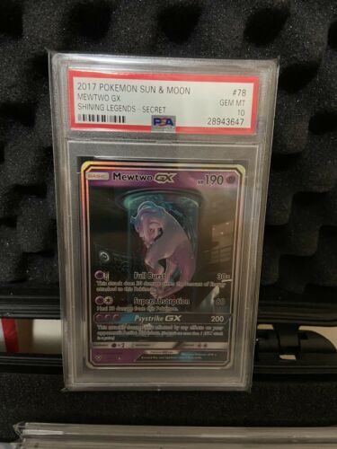 Pokemon PSA 10 GEM MINT  Mewtwo GX 7873 Shining Legends Secret Rare 