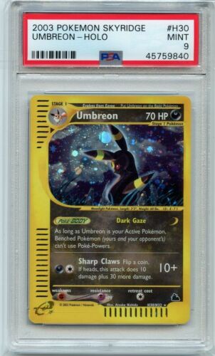 2003 Pokemon Skyridge Holo Umbreon H30 PSA 9 MINT Rare Low Pop