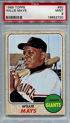 1968 TOPPS WILLIE MAYS 50 PSA 9 MINT Ultra HighEnd 