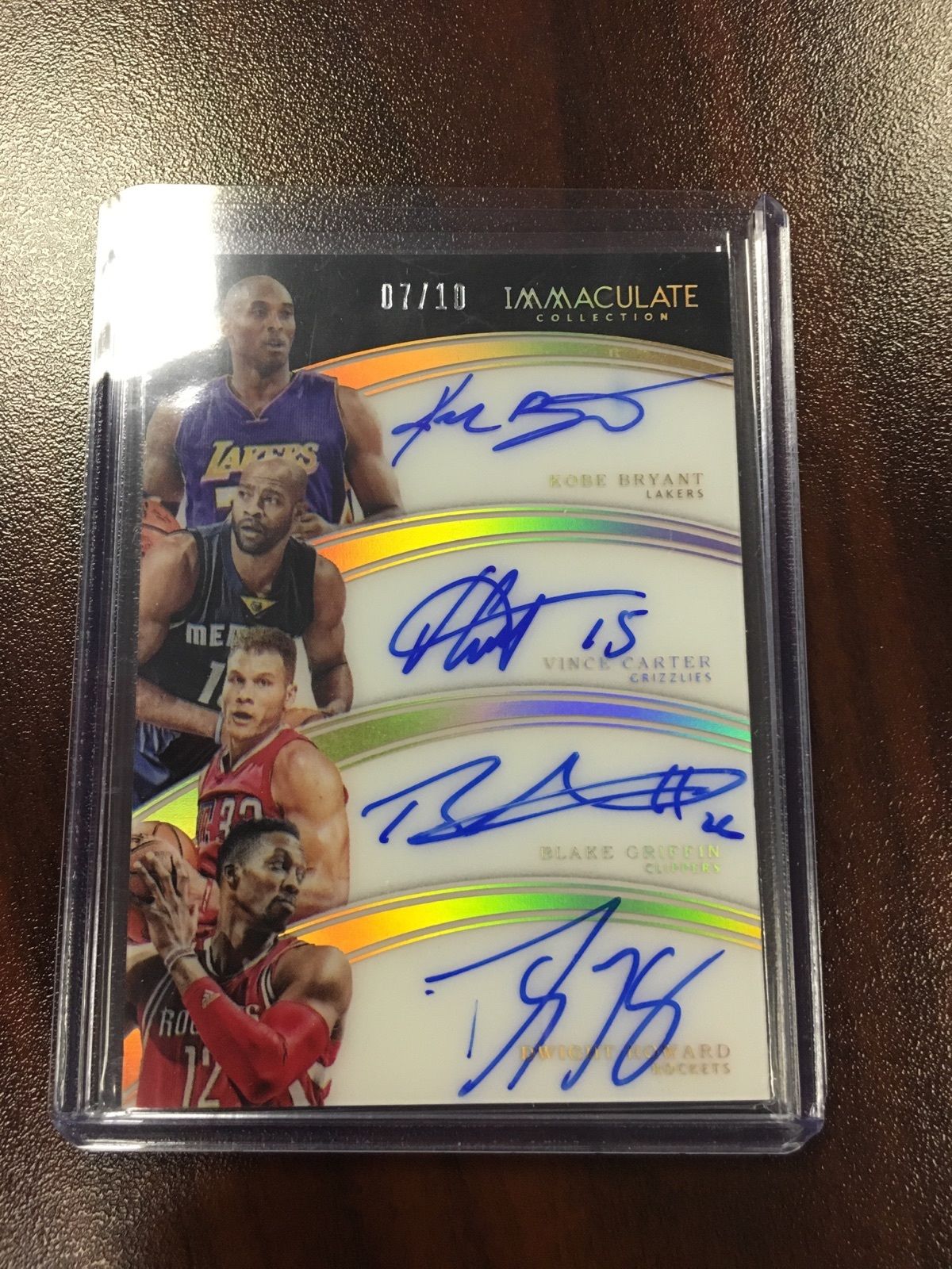 201516 IMMACULATE QUAD AUTO KOBE BRYANT BLAKE GRIFFIN VINCE CARTER HOWARD 10