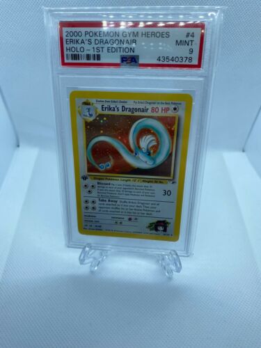 2000 Pokemon Gym Heroes 1st Edition Holo Erikas Dragonair Psa 9 Stunning Holo