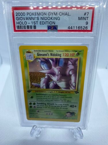 2000 Pokemon Gym Challenge 1st Edition Holo Giovannis Nidoking Psa 9