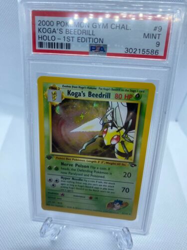 2000 Pokemon Gym Challenge 1st Edition Holo Kogas Beedrill Psa 9 Unusual Holo