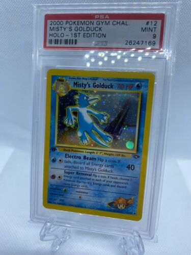 2000 Pokemon Gym Challenge 1st Edition Holo Mistys Golduck Psa 9 Stunning