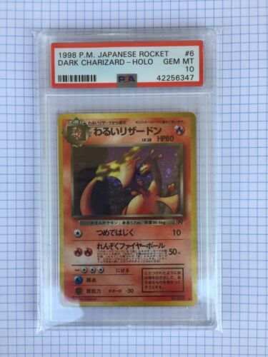 Pokemon Psa 10 Dark Charizard 1998 Japanese Rocket Holo Gem Mint 