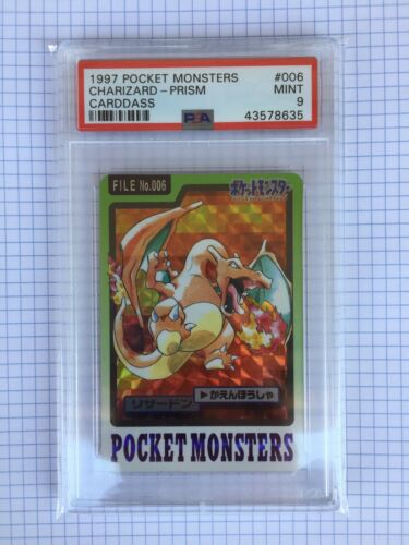 Pokemon Psa 9 Charizard 1997 Pocket Monsters Japanese Prism Carddass Mint 