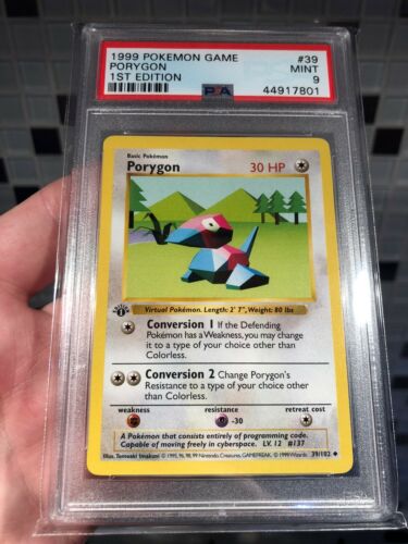 PSA 9 MINT 1st Edition Shadowless Porygon 39102 Pokemon Card IMMACULATE