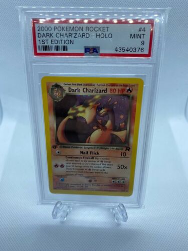 2000 Pokemon Rocket 1st Edition Dark Charizard Holo Psa 9 Stunning