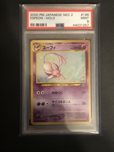 Pokemon Japanese Neo 2 Psa 9 Neo Discovery Espeon Holo