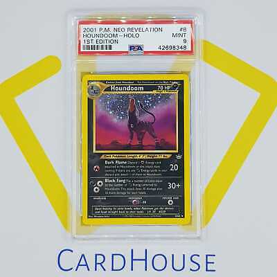 PSA 9 MINT Houndoom Neo Revelation 1st Edition Holo Pokemon 2001 XZX