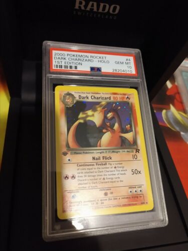 Pokemon 1st Edition Rocket 4 Dark Charizard Holo PSA 10 GEM MINTRead descrip