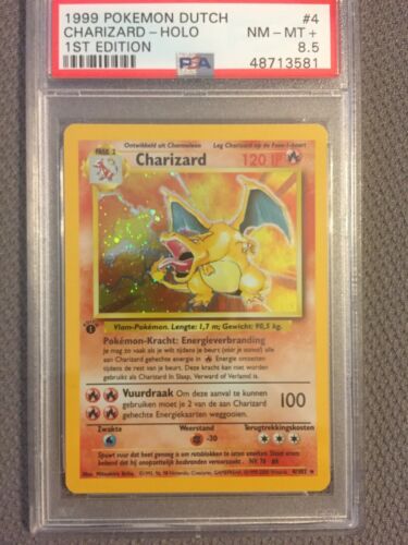 1999 Pokemon Dutch 1st Edition Charizard 4102 Holo PSA 85 MINT PSA 9 Regrade