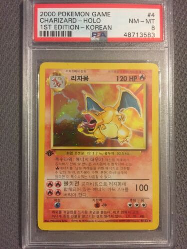 2000 Pokemon Korean 1st Edition Base Charizard 4102 Holo PSA 8 Near Mint Mint