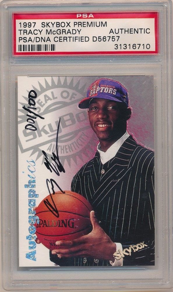 TRACY MCGRADY 199798 SKYBOX CENTURY MARKS AUTOGRAPHICS AUTO SP PSA DNA 001100