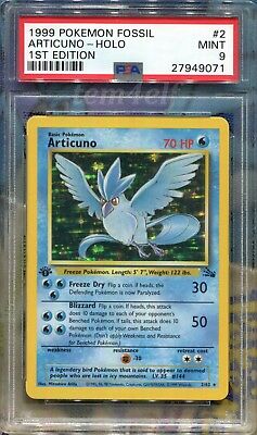 Articuno 262 Holo 1st Edition Fossil PSA 9 MINT Pokemon Card