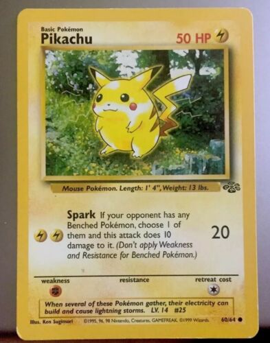 Rare pikachu Pokemon card 6064 first edition  