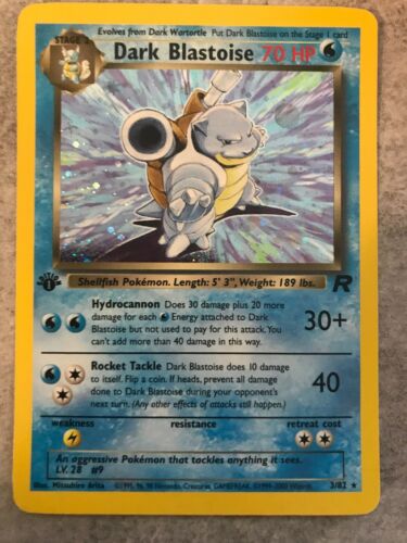 Dark Blastoise 382 Team Rocket 1 St Edition  Pokemon Card NM