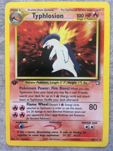 Typhlosion 18111 Holo 1st Edition Neo Genesis  Pokemon Card NM