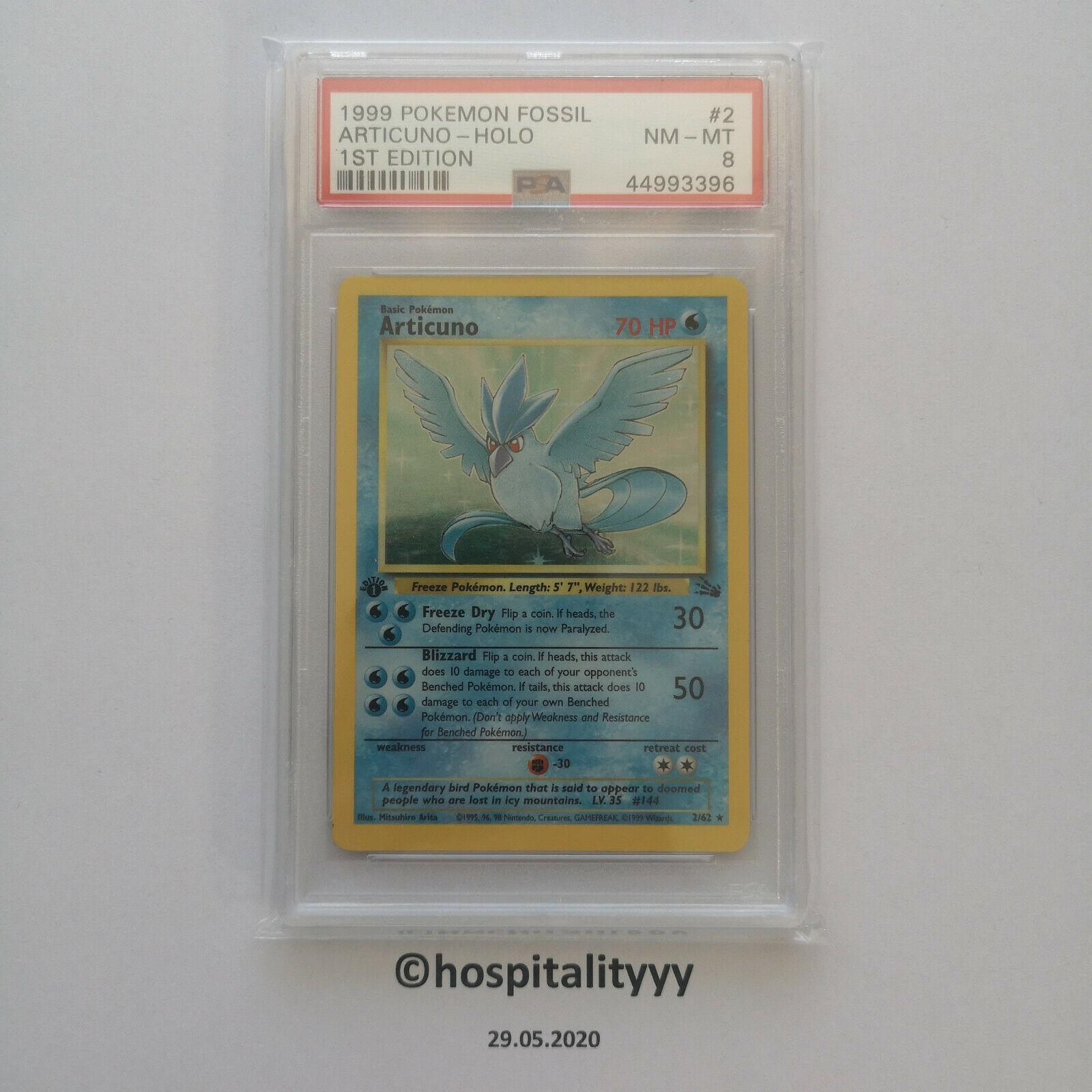 Pokemon Articuno 1st Edition PSA 8 Holo Fossil