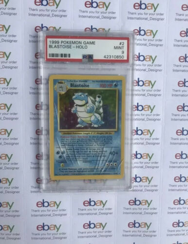 1999 Pokemon Game Shadowless 2 Holo Blastoise PSA 9 MINT was 1500