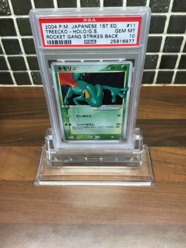 Psa 10 Japanese First Edition Gold Star Treecko Pokemon Card Team Rocket Gang