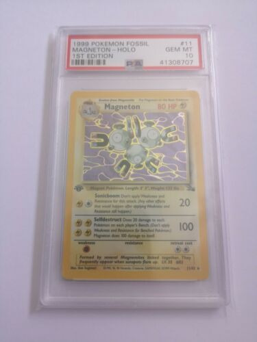 Pokemon Magneton 1st Edition Holo PSA 10 Fossil