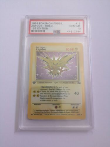 Pokemon Zapdos 1st Edition Holo PSA 10 Fossil