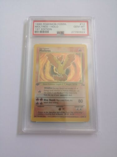 Pokemon Moltres 1st Edition Holo PSA 10 Fossil