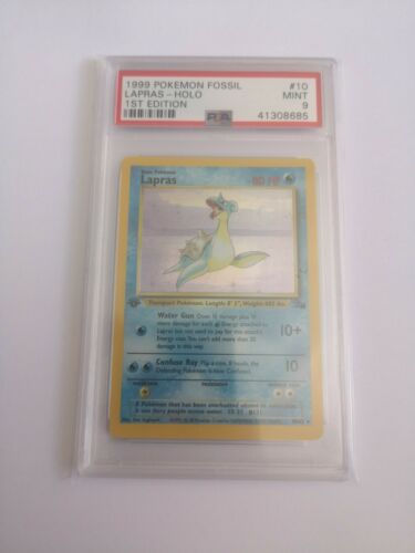 Pokemon Lapras 1st Edition Holo PSA 9 Fossil