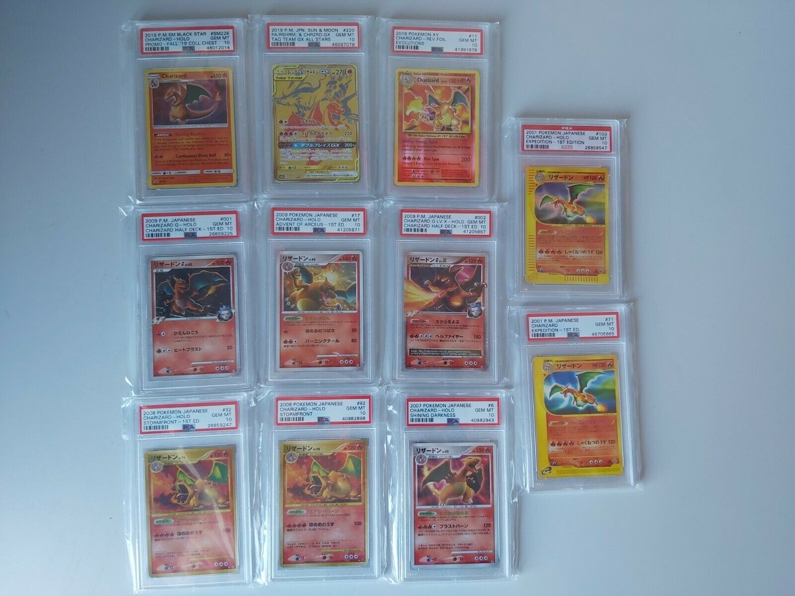 Pokemon Charizard 11 x PSA 10 