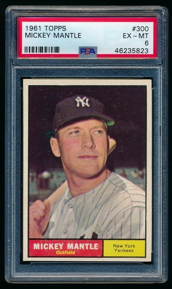 MICKEY MANTLE 2500 PSA 6 EXMT YANKEES HOF 300 RARE SP 61 1961 TOPPS BASEBALL