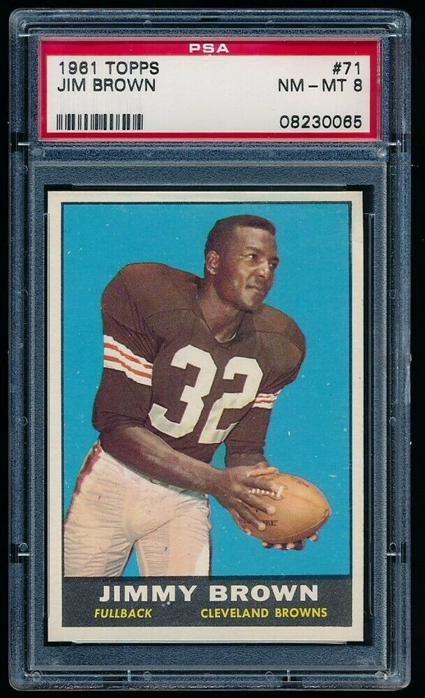 JIM BROWN 1500 PSA 8 NMMT NEAR MINT BROWNS HOF 71 SP 61 1961 TOPPS FOOTBALL