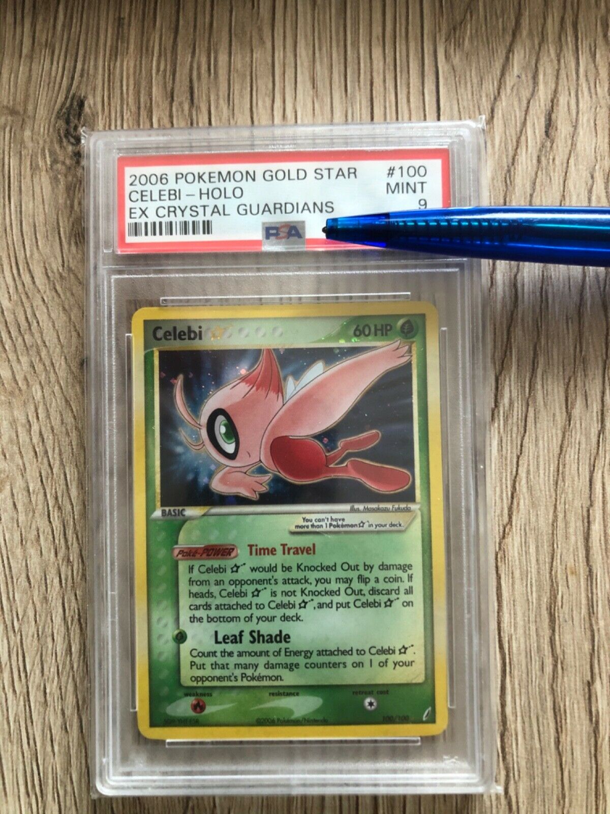 Celebi goldstar psa 9 EX Crystal Guardians 100100 2006 Pokemon