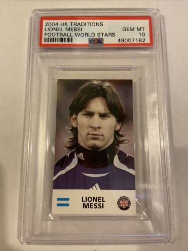 2004 UK Traditions Football World Stars Soccer Lionel Messi PSA 10 GEM MINT RC