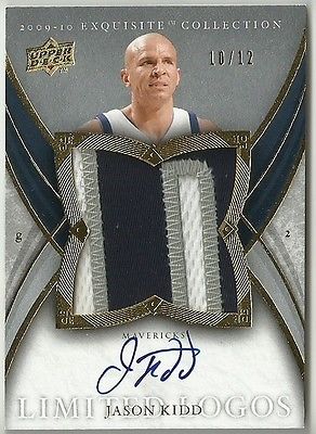 JASON KIDD 200910 Exquisite Collection Limited Logos LJK AUTO GU Patch 1012