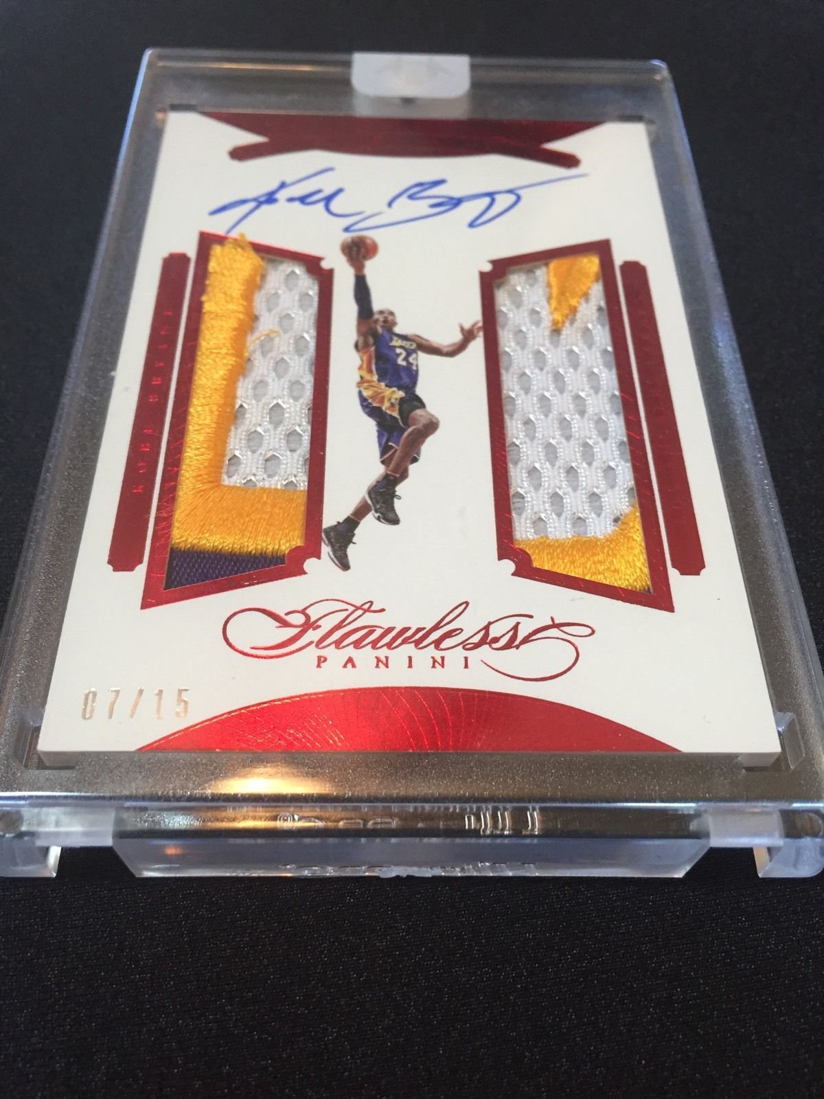 201516 Flawless Kobe Bryant Auto Patch Game Worn Jersey Dual Red Ruby 15