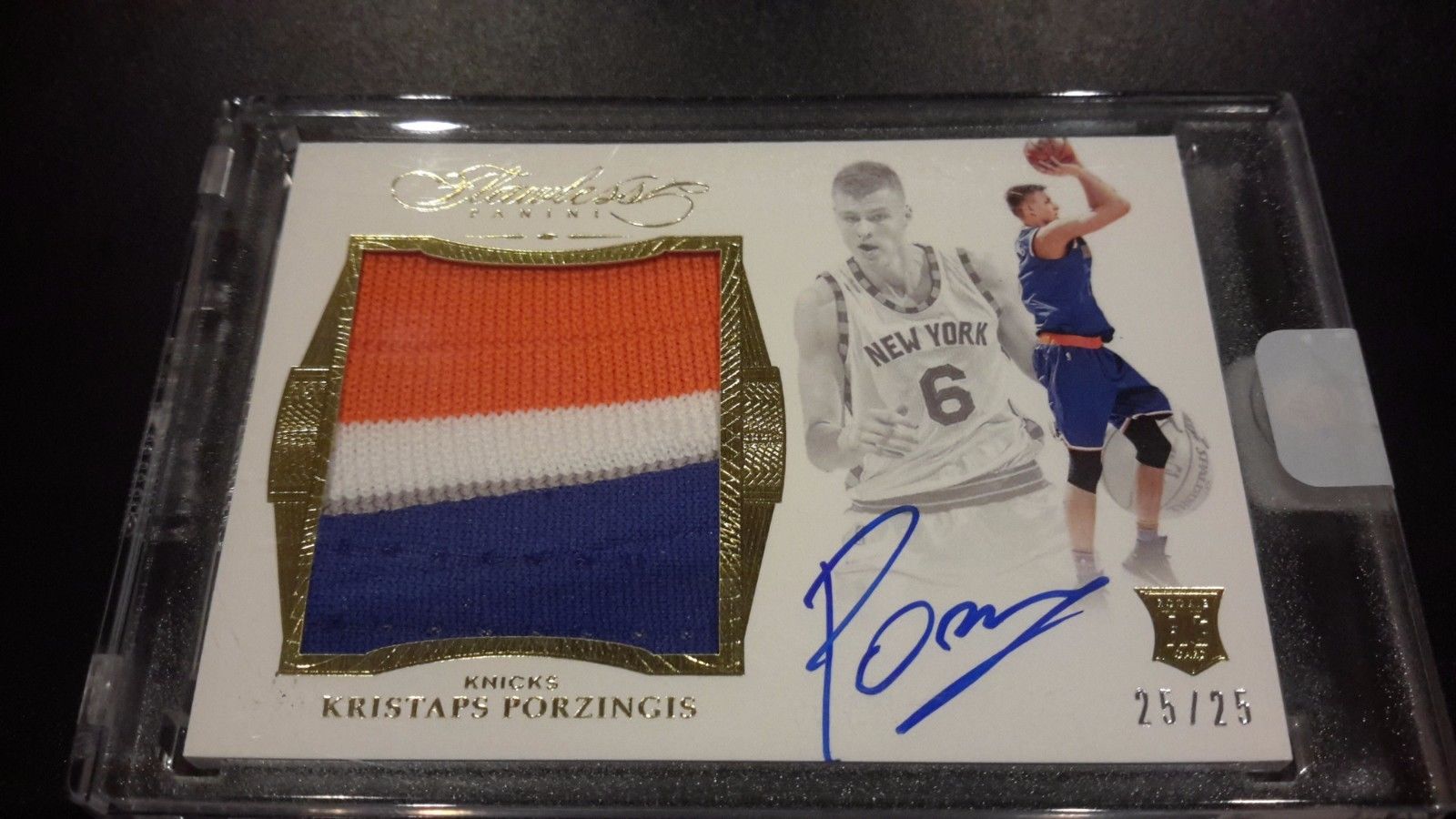 201516 KRISTAPS PORZINGIS FLAWLESS ROOKIE 4 COLOR PATCH AUTO 2525 EBAY 11