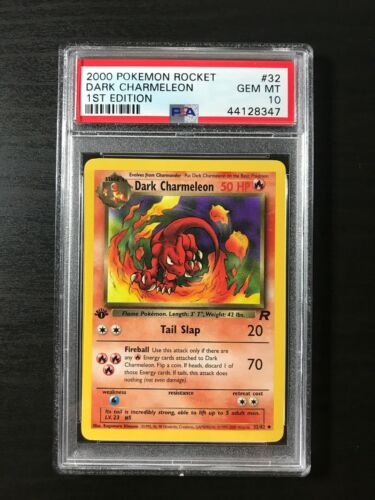 PSA 10 GEM MINT Dark Charmeleon 1st Edition Team Rocket Pokemon Card 32 FRESH