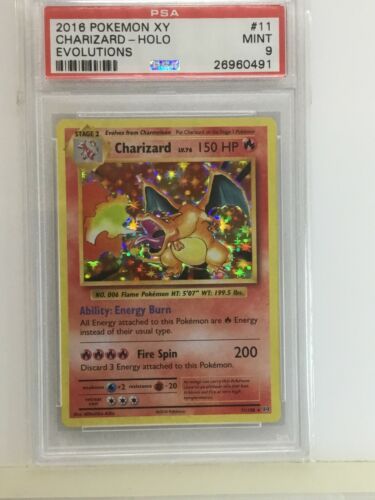 Charizard Holo  XY Evolutions 11108  PSA 9 Mint Pokemon Card