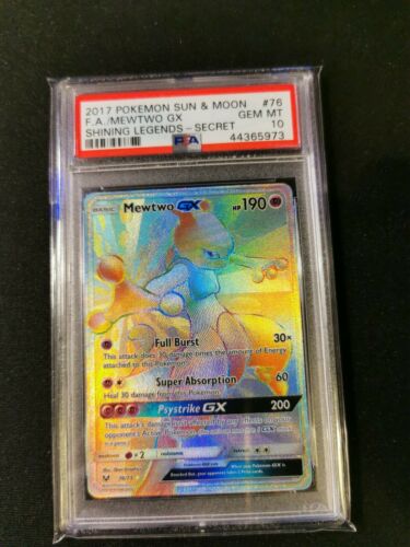 Mewtwo GX 7673 Secret Rare PSA 10 GEM MINT Pokemon Shining Legends NO RESERVE