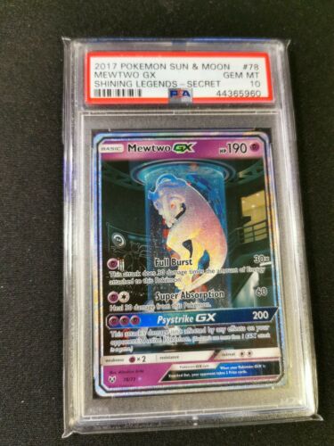 Mewtwo GX 7873 Secret Rare PSA 10 GEM MINT Pokemon Shining Legends NO RESERVE