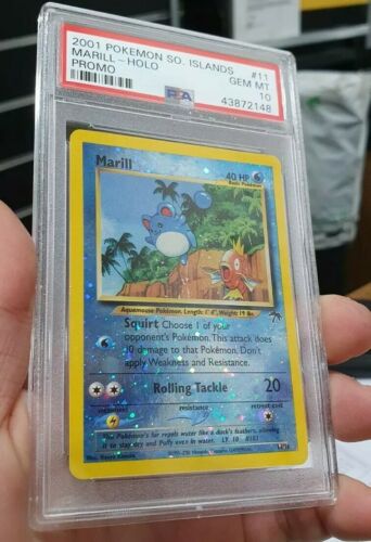 Pokemon Southern Islands 2001  11 Marill PSA 10 Holo